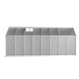Green Fingers Greenhouse 4.7x2.5x2.26M Double Doors Aluminium Green House Garden Shed - Side View