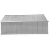 Greenfingers Greenhouse 5.1x2.5x2.26M Double Doors Aluminium Green House Garden Shed - Side View