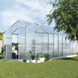 Greenfingers Greenhouse 5.1x2.5x2.26M Double Doors Aluminium Green House Garden Shed - 45-Degree Angle