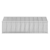 Green Fingers Greenhouse 6.03x2.44x2.68M Double Doors Aluminium Green House Garden Shed - Side View