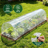 Green Fingers Mini Greenhouse 300x45x30cm Tunnel Clear PVC Steel Frame Portable - Top-Down View