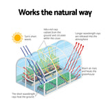 Green Fingers Mini Greenhouse PE Cover Green House Roll-Up Zippered Door 1.0x0.8x1.5M - 45-Degree Angle