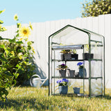 Greenfingers Greenhouse 3 Tiers Mini Green House Garden Bed Planter Box 1.28x0.7x0.5M - Close-Up Angle