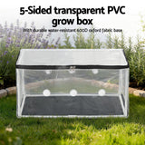 Green Fingers Mini Greenhouse 50x25x25cm PVC Cover for Mushrooms Succulents - 45-Degree Angle