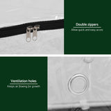 Green Fingers Mini Greenhouse 50x25x25cm PVC Cover for Mushrooms Succulents - Rear View