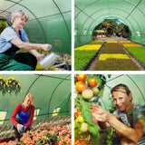 Green Fingers Greenhouse 6x3x2M Walk in Green House Tunnel Plant Garden Shed Dome - Close-Up Angle