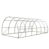Green Fingers Greenhouse 6x3x2M Walk in Green House Tunnel Plant Garden Shed Dome - Side View