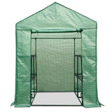 Green Fingers Greenhouse 1.4x1.55x2M Walk in Green House Tunnel Plant Garden Shed 8 Shelves - Side View