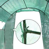 Green Fingers Greenhouse 3x2x2M Walk in Green House Tunnel Plant Garden Shed Dome - Close-Up Angle