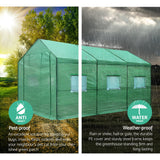 Green Fingers Greenhouse 3.5x2x2M Walk in Green House Tunnel Plant Garden Shed - Top-Down View