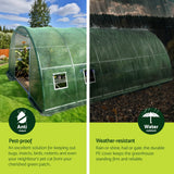 Green Fingers Greenhouse 6x4x2M Walk in Green House Tunnel Plant Garden Shed Dome - Top-Down View