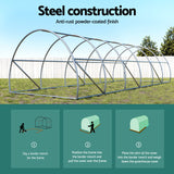 Green Fingers Greenhouse 9x3x2M Walk in Green House Tunnel Plant Garden Shed Dome - 45-Degree Angle