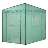 Green Fingers Greenhouse 180x240x240cm Steel Frame PE Cover Outdoor Shelter - Side View