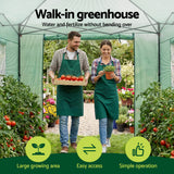 Green Fingers Greenhouse 180x240x240cm Steel Frame PE Cover Outdoor Shelter - Top-Down View