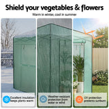 Green Fingers Greenhouse 180x240x240cm Steel Frame PE Cover Outdoor Shelter - 45-Degree Angle