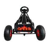 Rigo Kids Pedal Go Kart Ride On Toys Racing Car Rubber Tyre Black - Side View