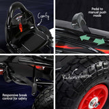 Rigo Kids Pedal Go Kart Ride On Toys Racing Car Rubber Tyre Black - Rear View