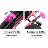 Rigo Kids Pedal Go Kart Ride On Toys Racing Car Adjustable Seat Pink - Top-Down View