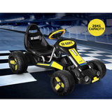 Rigo Kids Pedal Go Kart Ride On Toys Racing Car Plastic Tyre Black - Top-Down View