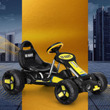 Rigo Kids Pedal Go Kart Ride On Toys Racing Car Plastic Tyre Black - Close-Up Angle