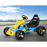 Rigo Kids Pedal Go Kart Ride On Toys Racing Car Plastic Tyre Blue - 45-Degree Angle