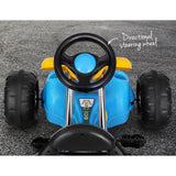 Rigo Kids Pedal Go Kart Ride On Toys Racing Car Plastic Tyre Blue - Rear View
