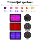 Green Fingers 1000W Grow Light LED Full Spectrum Indoor Plant All Stage Growth - 45-Degree Angle