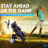 THOMSON Golf Buggy Electric Trolley Automatic Motorised Foldable Cart Powered - Close-Up Angle