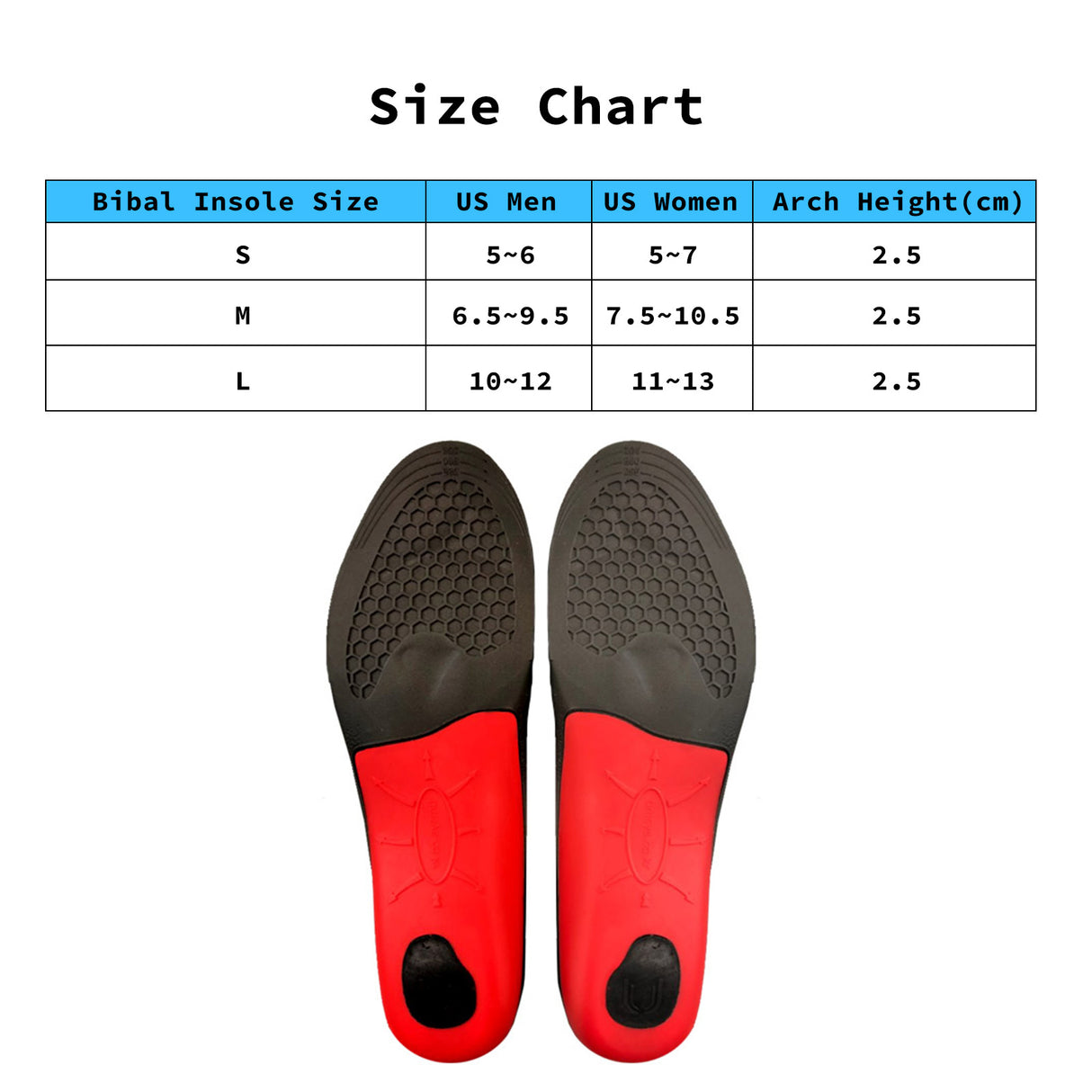 Full Whole Shoe Insoles Arch Support Small
