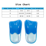 4X Pair Half Shoe Insoles Arch Support Gel Large - Low Angle