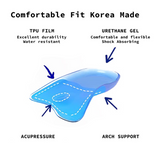 4X Pair Half Shoe Insoles Arch Support Gel Medium - Front View