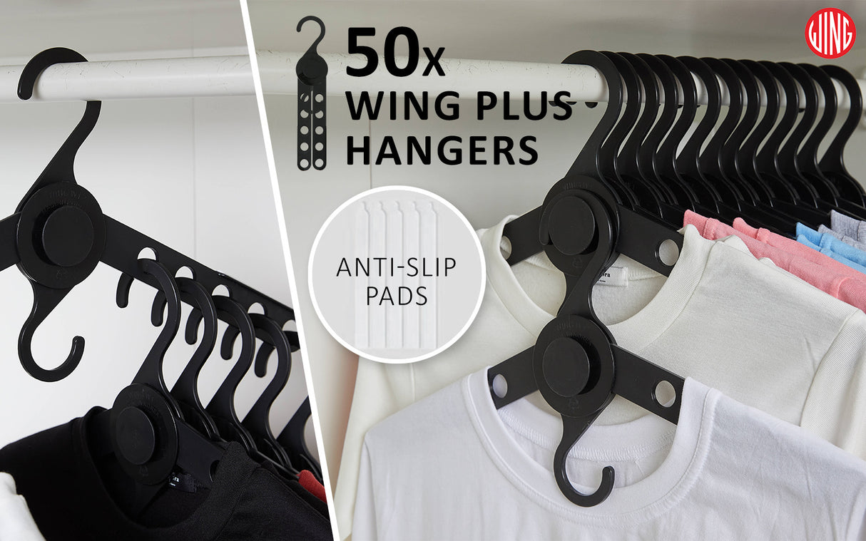 50X Wing Plus Hangers - BLACK