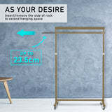 Multi-Function Clothes Rack - GOLD - Side View