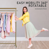 Multi-Function Clothes Rack - GOLD - Rear View