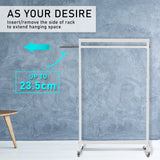 Multi-Function Clothes Rack - WHITE - Side View