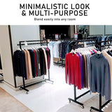 Multi-Function Clothes Rack - WHITE - Low Angle