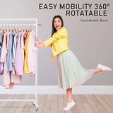 Multi-Function Clothes Rack - WHITE - Rear View