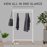 Multi-Function Clothes Rack - WHITE - 45-Degree Angle