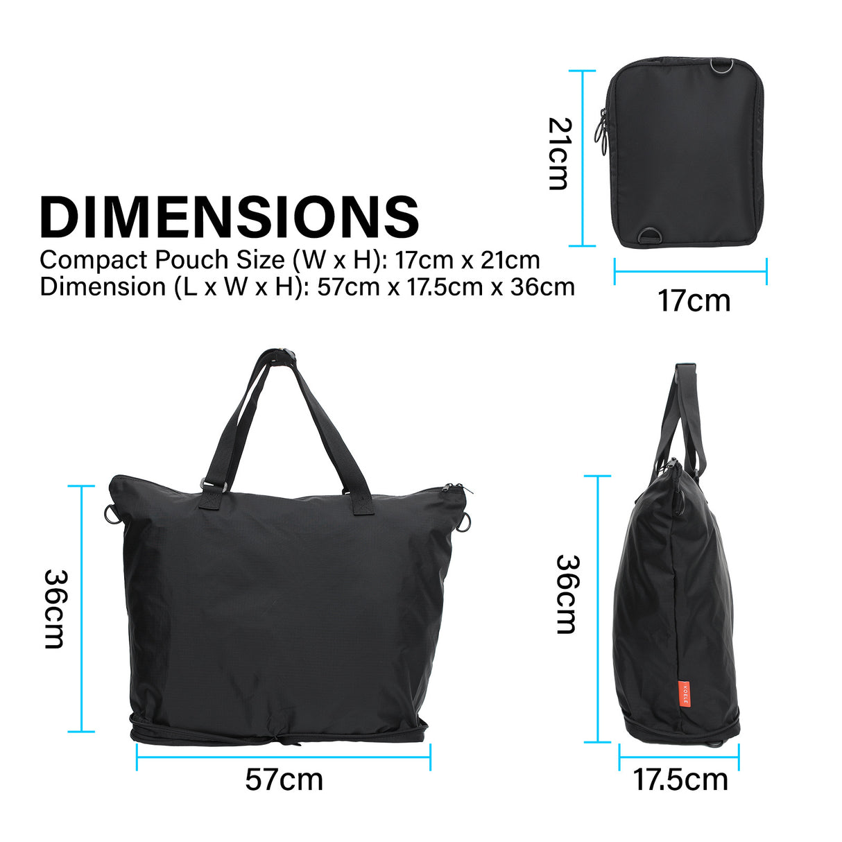 Shopper Bag KO-DUAL - BLACK