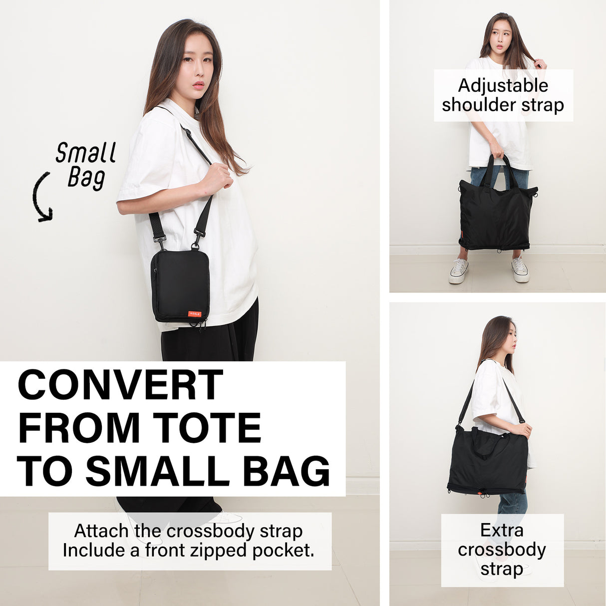 Shopper Bag KO-DUAL - BLACK
