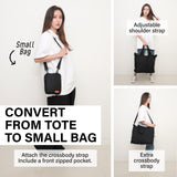 Shopper Bag KO-DUAL - BLACK - Top-Down View