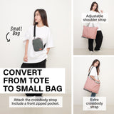 Shopper Bag KO-DUAL - PINK - Top-Down View