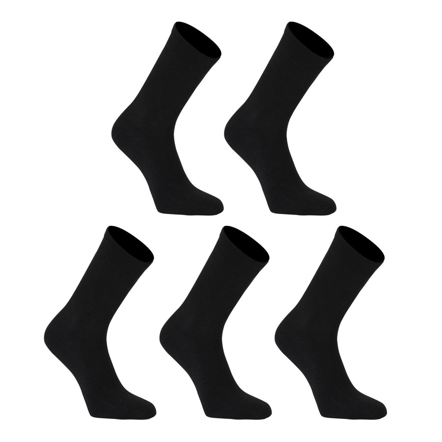5X Large 3D Seamless Crew Socks - BLACK