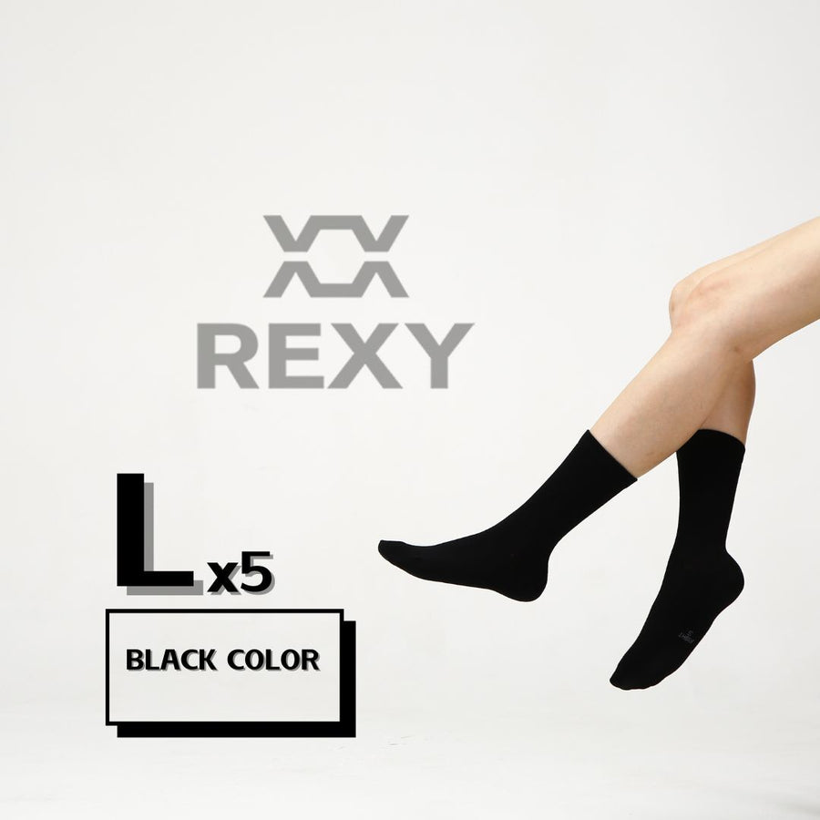 5X Large 3D Seamless Crew Socks - BLACK