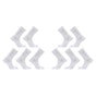 10X Medium 3D Seamless Crew Socks - WHITE