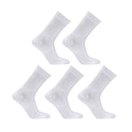 15X Small 3D Seamless Crew Socks - WHITE