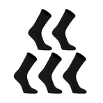 5X Small 3D Seamless Crew Socks - BLACK