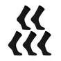 5X Small 3D Seamless Crew Socks - BLACK