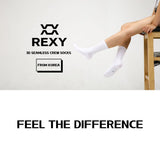 5X Small 3D Seamless Crew Socks - WHITE