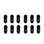 12X Large Cushion No Show Socks - BLACK